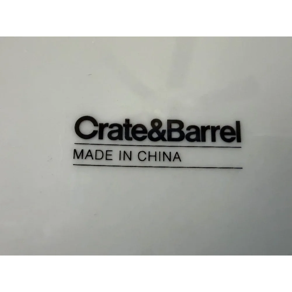 CRATE & BARREL Vegetable Seed Packet Ceramic 5x7 Appetizer Plates Set Of 3